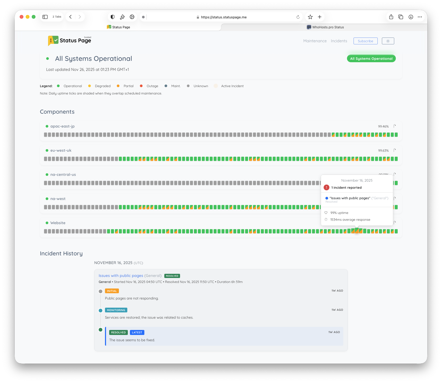 Status Page - Product Image